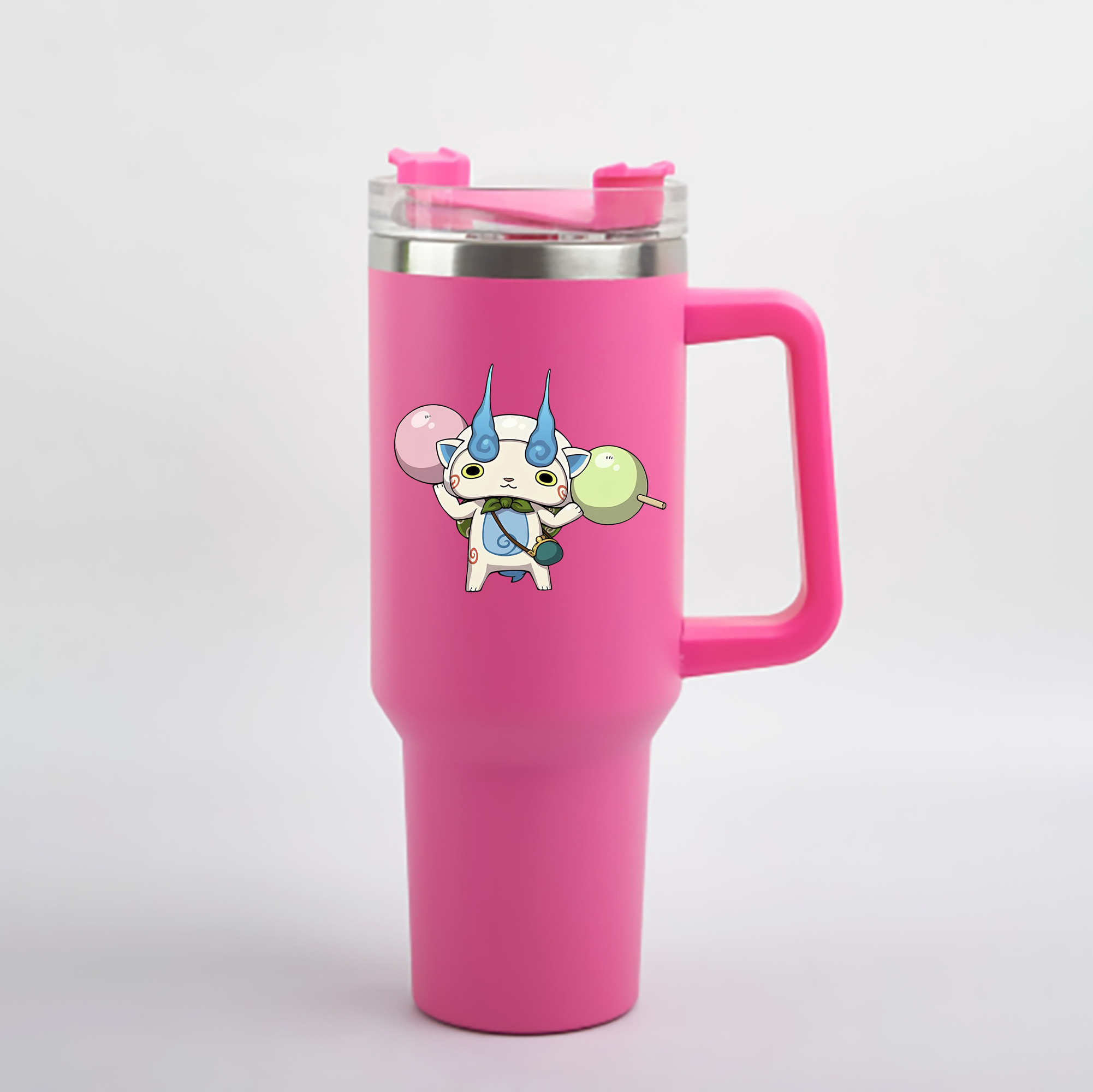 （画像用） 妖怪ウォッチ Yo-kai Watch 1200mL車用タンブラー - クリスタルステッカー（プラスチックストロー付き）